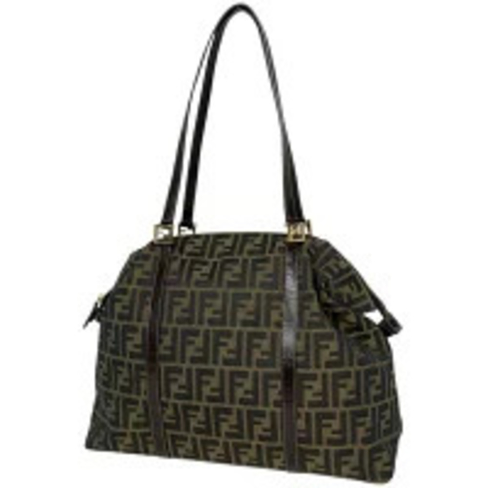 Fendi Zucca tote bag shoulder canvas brown